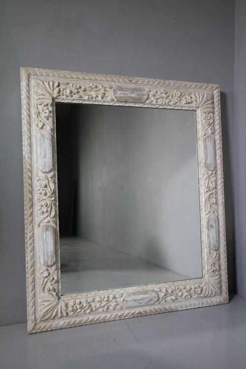 Early 19th Century Antique Pine & Gesso Mirror.