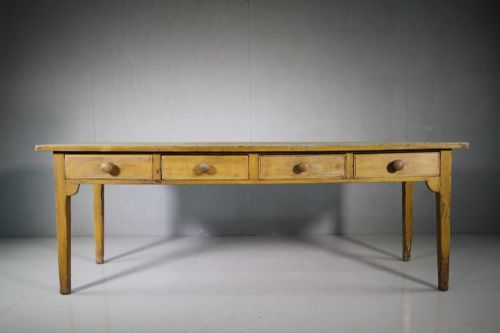19th Century Antique Painted Pine Serving Table.
