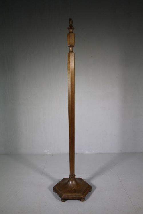 1920'S Heals of London Walnut Standard Lamp.