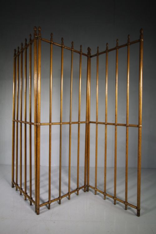 Large Antique Pine Dressing Screen