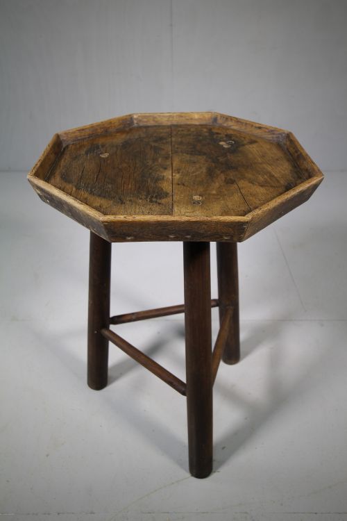 Early 19th Century Antique Fruitwood & Oak Table.