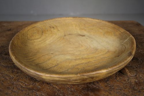 19th Century English Antique Elm Platter.