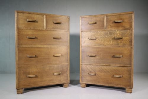 Pair of 1930'S Maple & Co Solid Oak Chests.