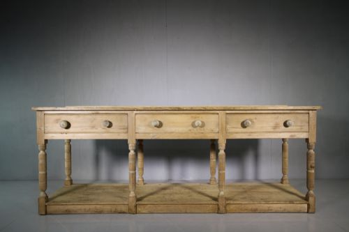 Fabulous English Antique Pine Potboard Dresser Base.