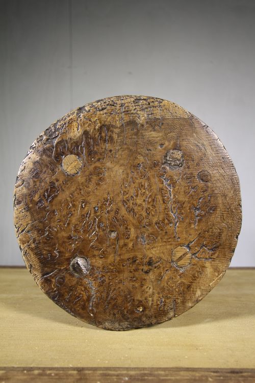 Georgian Antique Burr Oak Stool.