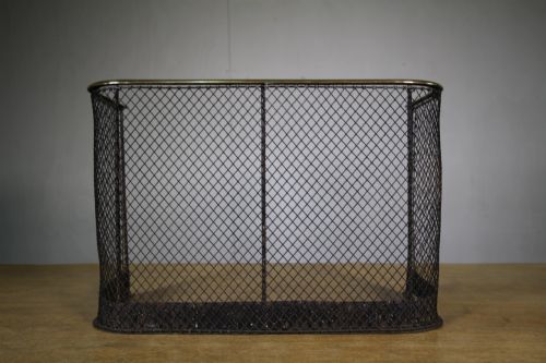 English Brass Topped Antique Fire Guard.