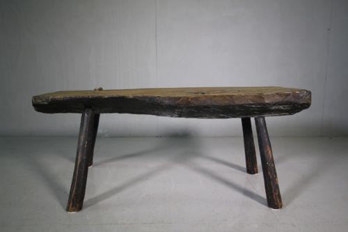 18th Century Antique Oak Pig Table.