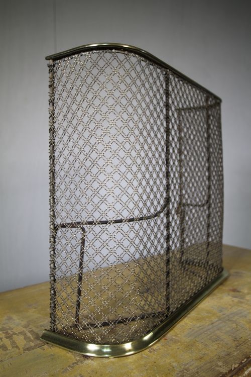 Quality English Antique Wirework Fire Guard.
