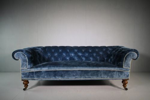 English 19th Century Antique Chesterfield Sofa.