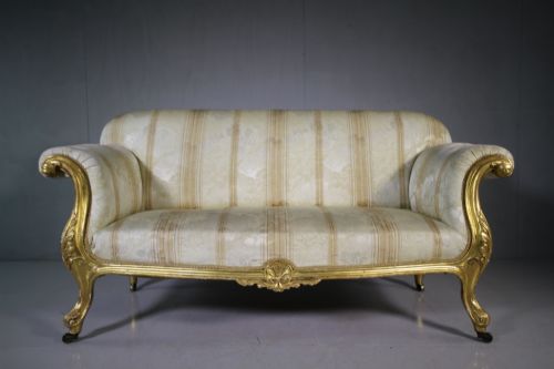 Excellent Quality Original Gilt 19th Century Antique Sofa.