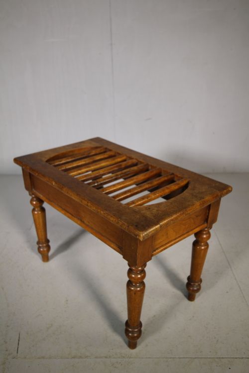 19th Century Satin Birch Antique Luggage Stand.
