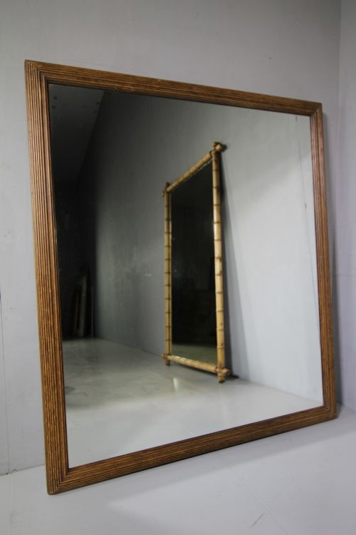 19th Century Antique Oak Mirror.
