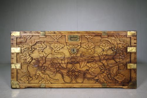 19th Century Anglo Chinese Antique Camphor Wood Box.
