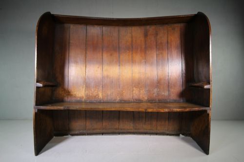 18th Century Devonshire Antique Elm Settle.