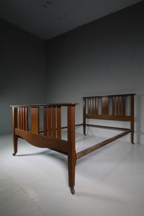 Edwardian Antique Double Bed by Arthur Simpson.