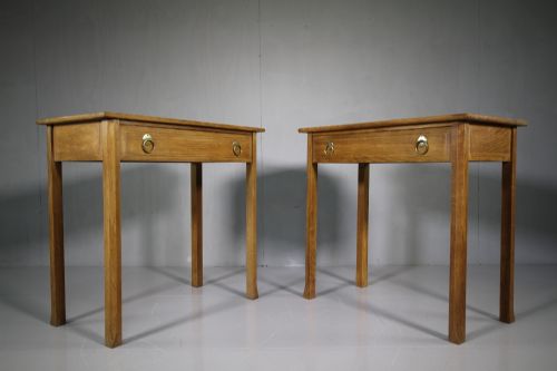 Pair of 1930'S Heals Oak Side Tables by Reynolds.