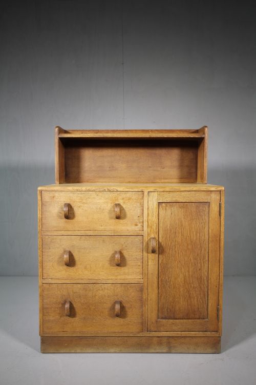 1930'S Heals Oak Dresser - Labelled.