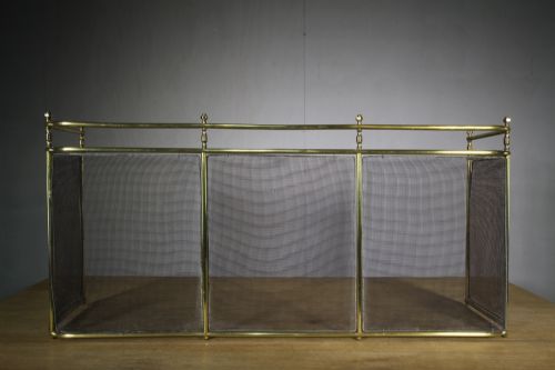 Quality Large 19th Century Antique Brass Fire Guard.