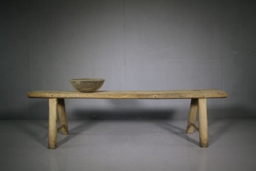 Welsh Antique Elm Pig Bench