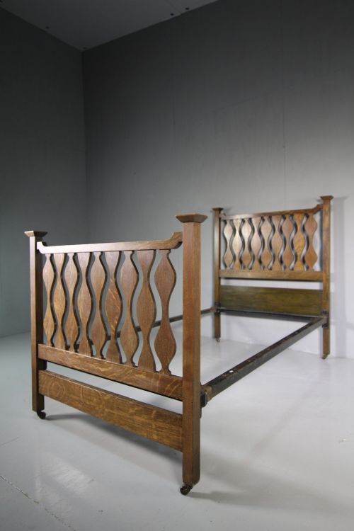 Liberty's Edwardian Antique Oak Bed.