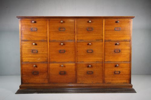 Large Set of 19th Century Antique Mahogany Lockers.
