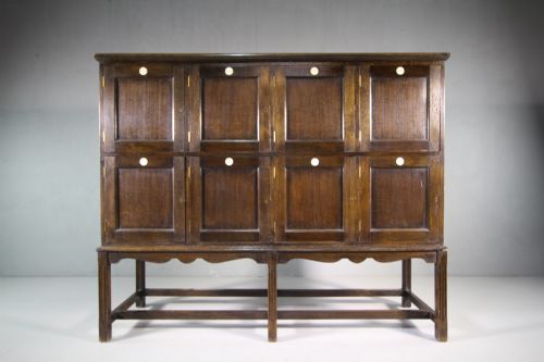 Large Set of Edwardian Antique Oak Lockers.