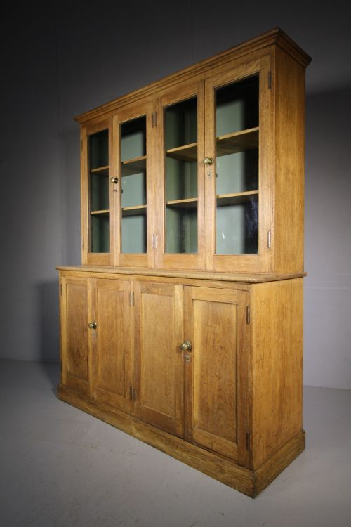 English Edwardian Antique Oak Cupboard.