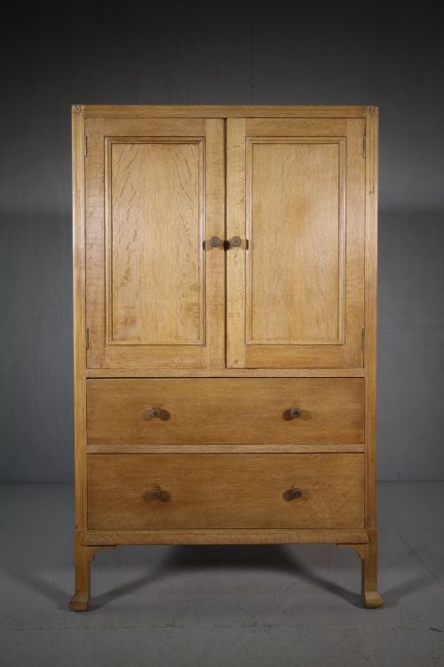 Heals Oak 1920'S Tall Boy Cupboard.
