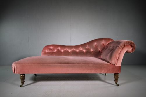 Stamped Gillows of Lancaster Antique Chaise Longue.