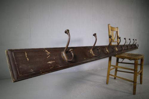 Large English Set of 19th Century Antique Coat Hooks.