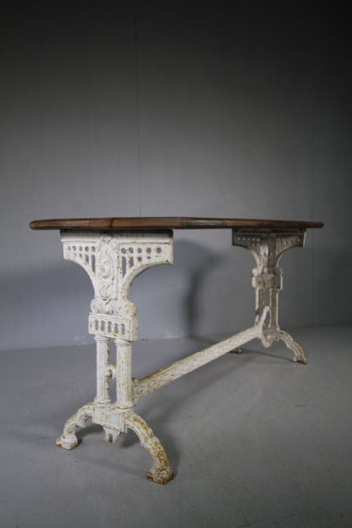 19th Century English Antique Cast Iron Garden Table
