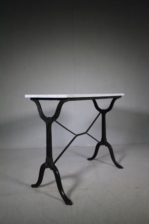 Edwardian Antique Iron & Marble Conservatory Table