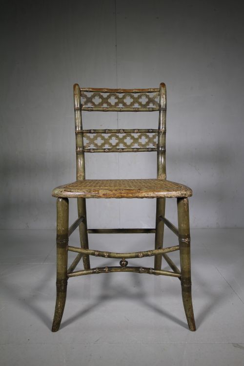 Beautiful Regency Antique Side Chair in Original Paint