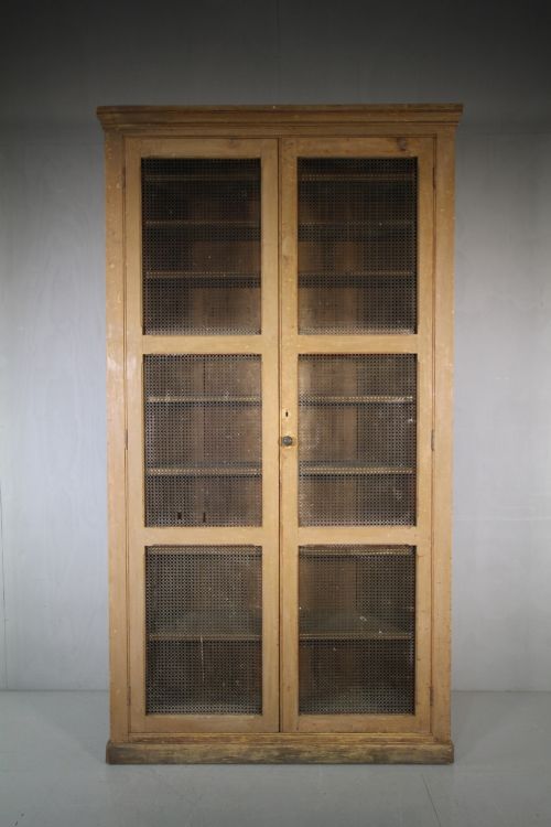 Standen Hall Antique Preserve Cupboard in Original Paint.
