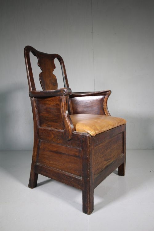 Georgian Fruitwood Antique Chippendale Box Armchair