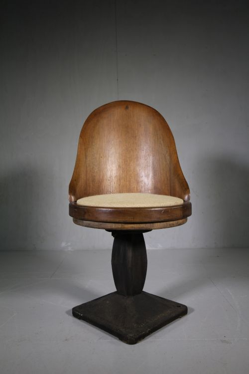 Scottish Antique Ships Chair in Mahogany & Iron