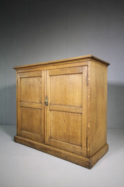 English Edwardian Antique Oak Cupboard