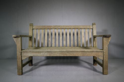 Large Heals 1930'S Teak Garden Bench Seat