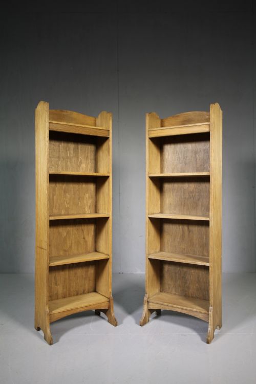 Pair of 1930'S Heals Oak Open Bookcases
