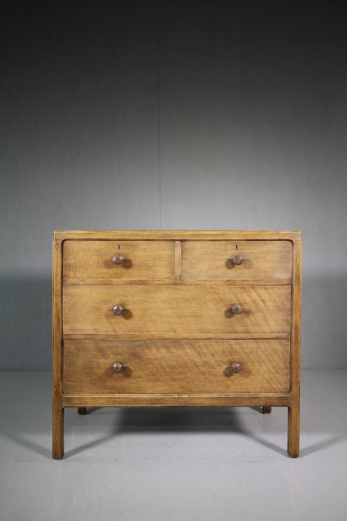 1930'S Heals of London Oak Chest - Labelled
