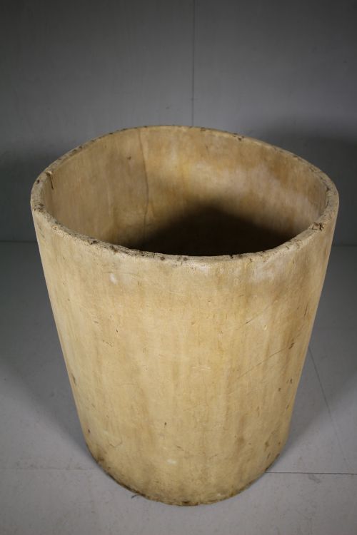 19th C Large Antique Hollowed Out Tree Trunk Vessel