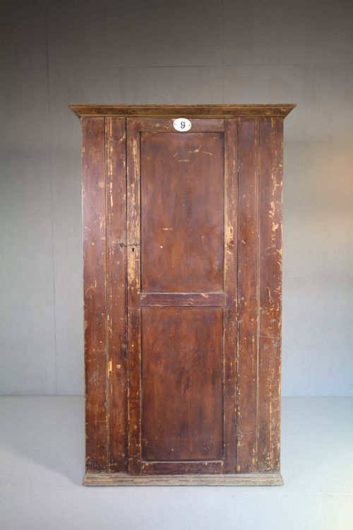 North of England Antique Original Painted Pine Cupboard