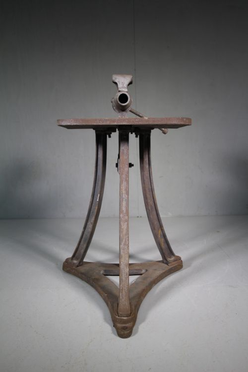 19th Century English Antique Iron Leg Vice Table