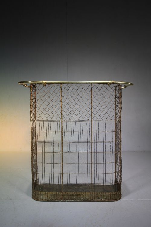 19th Century Antique Brass Fire Guard with Nappy Rail