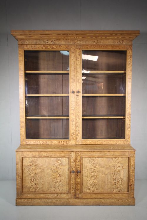 Fabulous English 19th Century Antique Pine Bookcase