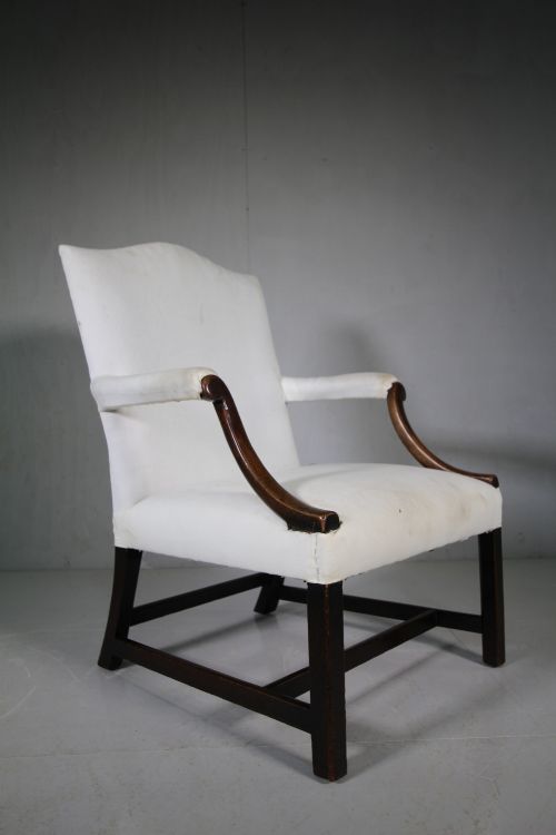 18th Century Antique Mahogany Gainsborough Armchair