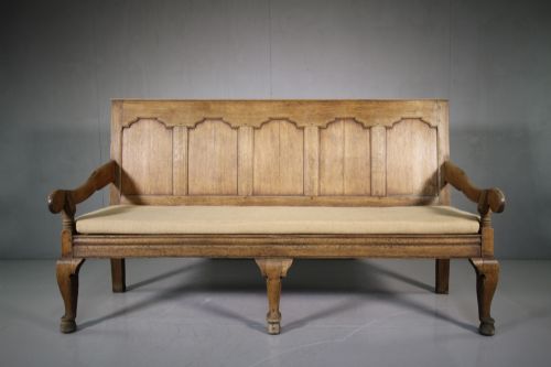 Georgian Antique Oak Settle Seat