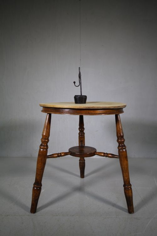 Beautiful 19th Century Antique Sycamore Cricket Side Table