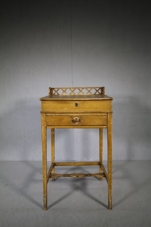 English Antique Original Painted Pine Desk