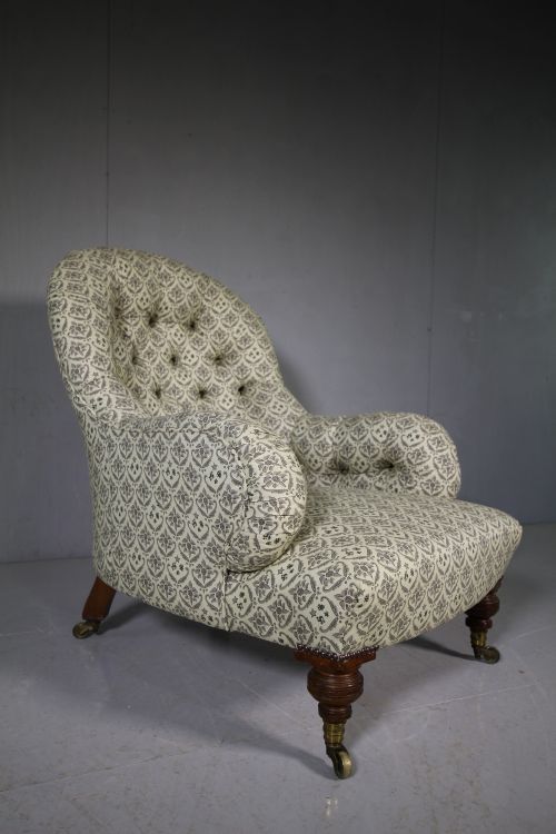19th Century English Antique Howard & Sons Armchair